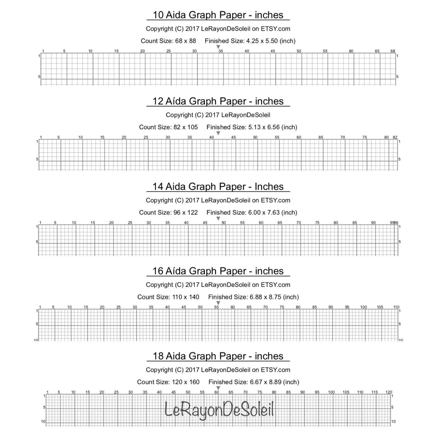 aida 10 12 14 16 and 18 cross stitch graph paper grid template music graph paper