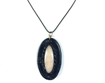 Opal Faux Stone Pendant/Handmade Faux Necklace/Womens Gift Idea/Unique Holiday Pendant