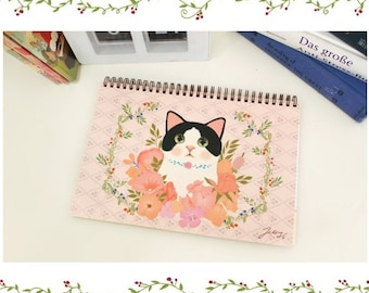 Cute Black Cat planner with Stickers