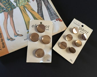 Vintage Elegant Brand Mocha Brown Buttons