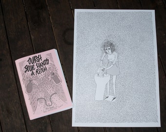 The "Wash Your Hands & Repeat. Vol. 1" OCD-Themed Art Zine with Free Poster