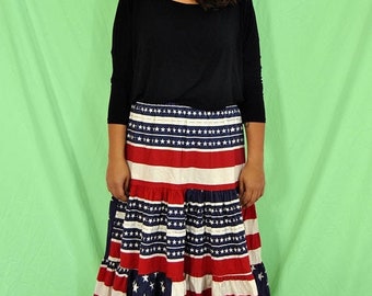 25% OFF 70s Americana Skirt L-XL