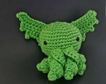 Cthulhu crochet amigurumi catnip cat toy