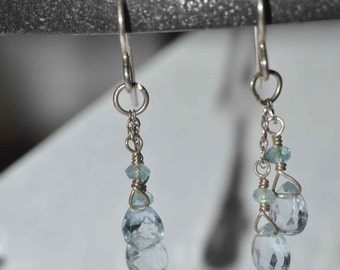Gorgeous Blue Topaz and Apetite Earrings