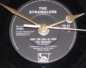 The Stranglers Grip '89 get a grip 7" vinyl record clock