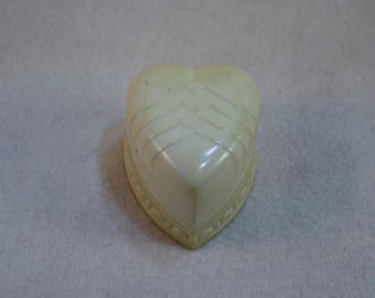 Vintage Celluloid Heart Shaped Ring Presentation Box, Celluloid Ring Box