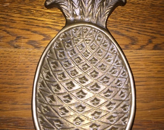 Vintage Brass Pineapple Footed Dish • Taiwan