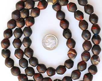 Vintage Czech Glass Kakamba Beads - African Trade Beads - 30 Inch Strand