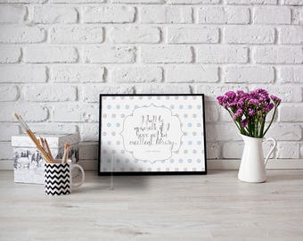 Jane Austen Quote | Watercolor 5x7 Print | Wall Decor | Book Quote | Pride & Prejudice Quote