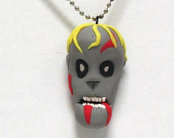 OOAK Handmade Zombie Walking Dead Pendant Necklace 03