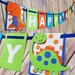 Dinosaur Happy Birthday Banner, Dinosaur Name Banner, Dinosaur Babyshower Banner