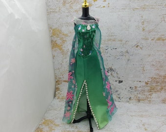 Barbie Gown Rhinestones and cape fashions Outfit 11 inch doll