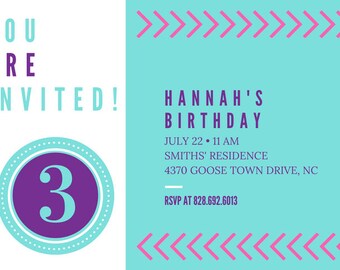 Custom Birthday Invitation