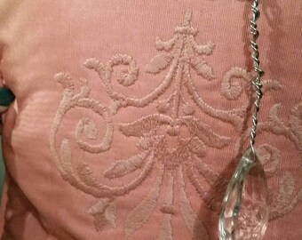 Vintage chandelier crystal roach clip