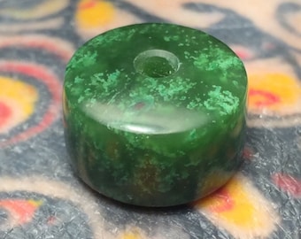 Cassiar Mountain BC Jade Bead 9.5mm x 15mm