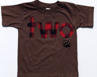 Lumberjack Birthday// Two/Boy//Shirt//Photo Prop//Birthday Shirt//Ready To Ship//NEW DESIGN