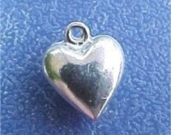 love heart pendant charm small stamping charm zne 3 three 3d wv12