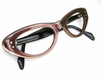 Vintage Purple Cat Eye Glasses Eyeglasses or Sunglasses frame Kono NOS