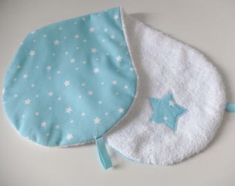 Bib protects shoulder baby blue turquoise