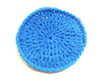 Blue Jewel Crocheted Nylon Netting Dish Scrubbie-Large