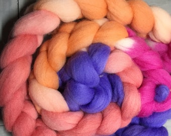 Amsterdam Hand Dyed Corriedale Wool Top Roving
