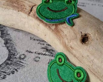 1 x badge Patch frog sew or iron