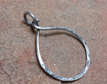 Unique Charm Holder Sterling Silver Rounded Thick Locking Medium Sized for Your Own Charms - Handmade to Order