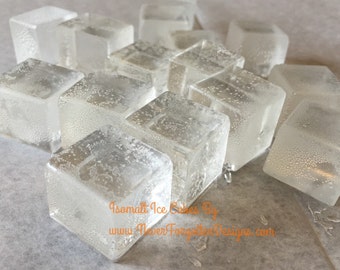 100% EDIBLE Custom Isomalt Sugar 1" Square Ice Cube Cubes for Beer Cooler Bucket Frozen Wine Cakes