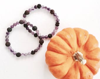 Amethyst 7 Lava Diffuser Bracelet