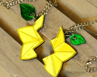 Handmade Acrylic Share a Paopu Fruit Charm Necklace