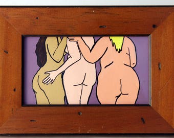 Bottoms are best - acrylic painting on paper