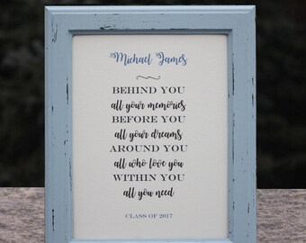 Personalized Graduation Gift High School Graduation Gift for Son College Graduation Gift for Him Graduation Poem