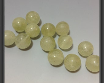 Libyan desert glass beads 14mm