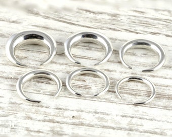Pinchers Gauges earrings in Sterling Silver Plugs Body Jewelry Piercing Expanders 12g 10g 8g 6g 4g 2g - CGA004SSS