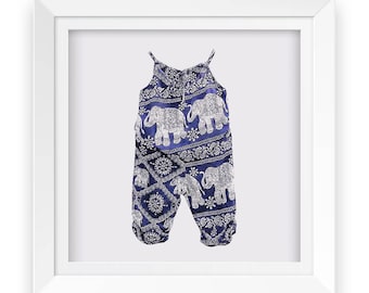 Lovely elephant print spaghetti strap top and harem trousers