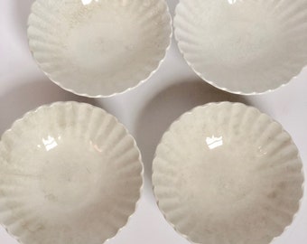 Vintage White Ironstone Bowls Set of 4 J&G Meakin Ironstone Bowls