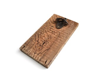 Personalized Barn Wood Beer Bottle Opener | Custom Engraving | Personalized Gift | Wall Mounted | Rustic Metal Opener | Reclaimed Wood