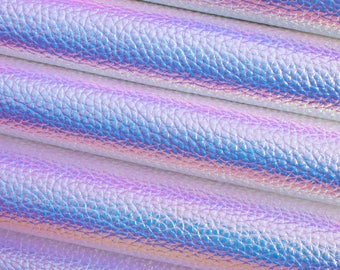 Unicorn Horn Iridescent Textured Faux Leather Sheet