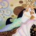 B. K. Lusk Oil Painting Mermaid Vixen Sea Siren Art Nouveau Seashell Pink Red Hair