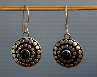 Vintage Sterling Silver Balinese Dangle Earrings