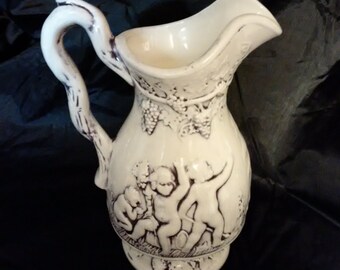 Vintage Deco Cherub Angel Pitcher