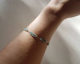 Light blue seed beads bracelet
