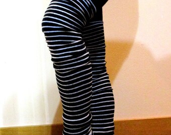 striped winter Parisian legwarmers for dancers