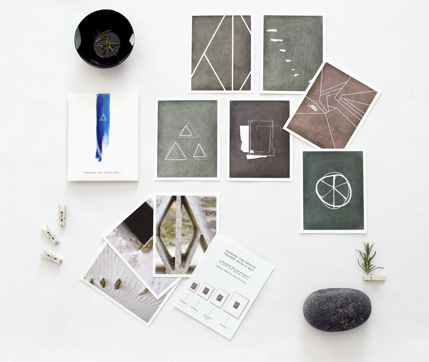 Graphic art prints set of 6 prints living room wall decor