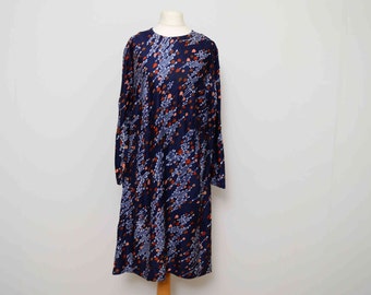 Vintage Riddella 70's Abstract Print shift Dress UK 14
