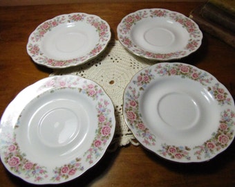 Set of Four (4) Remington Fine China Rea Sea Saucers