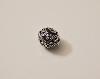 8mm Sterling Silver bali beads 1pcs