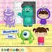 Monster Clipart, School Clip Art, University Png, College Clipart, Cute Monster Clipart, Cyclops Clipart,Digital Clipart, Monster Inc