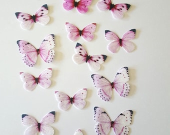 Edible Butterflies, Ombre 3D Double-Sided Wafer Paper Toppers for Cakes, Cupcakes or Cookies