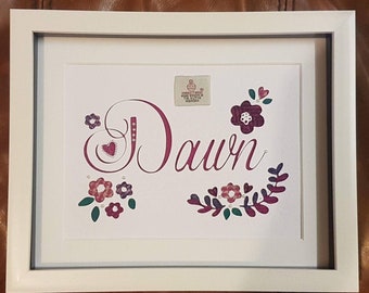 Personalised Name Harris Tweed Picture Frame